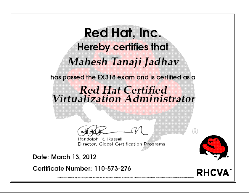 Red Hat Certified Virtualization Administrator RHCVA Focus Training services